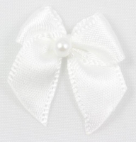 rbpb1961 20mm ribbon pearl bow antique white
